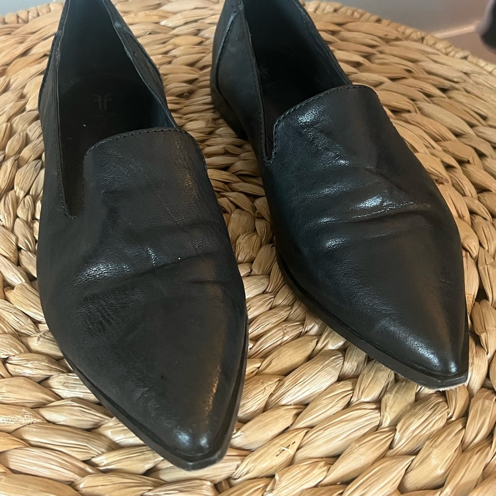 JF Black Leather Loafers